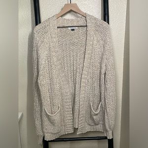 American Eagle Open-Front Stitch Cardigan neutral size S